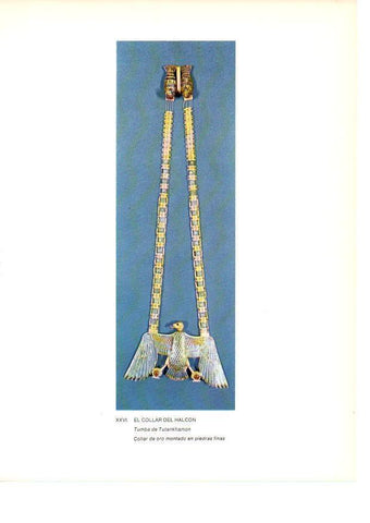 LAMINA 27928: Collar del Halcon de la tumba de Tutankhamon