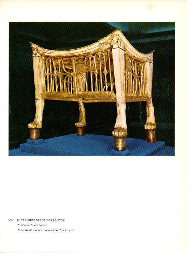 LAMINA 27927: Taburete de los dos egipcios, tumba de Tutankhamon