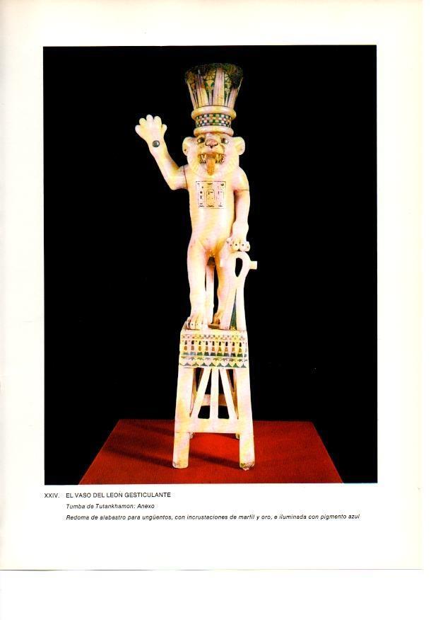 LAMINA 27926: Vaso del Leon gesticulante de la tumba de Tutankhamon