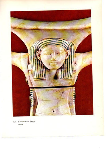 LAMINA 27946: Detalle del cabezal de marfil de la tumba de Tutankhamon