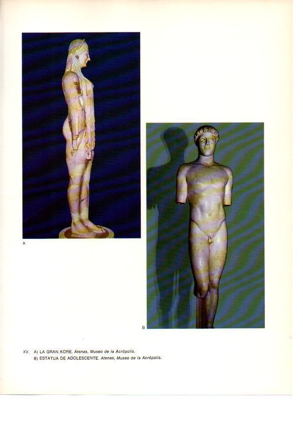 LAMINA 27973: La gran Kore y estatua de adolescente