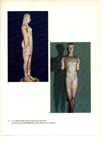 LAMINA 27973: La gran Kore y estatua de adolescente