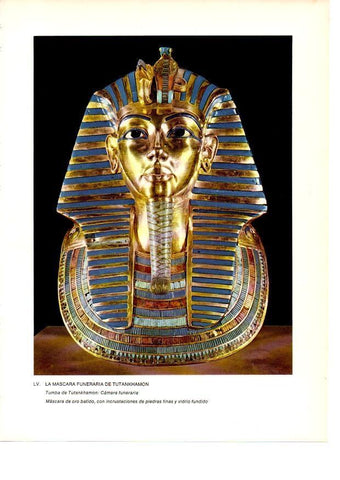 LAMINA 27957: Mascara funeraria de Tutankhamon