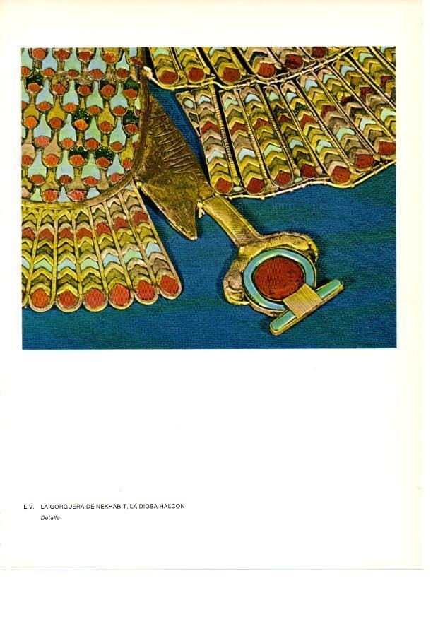 LAMINA 27956: Detalle de la gorguera de Nekhabit. Tumba de Tutankhamon