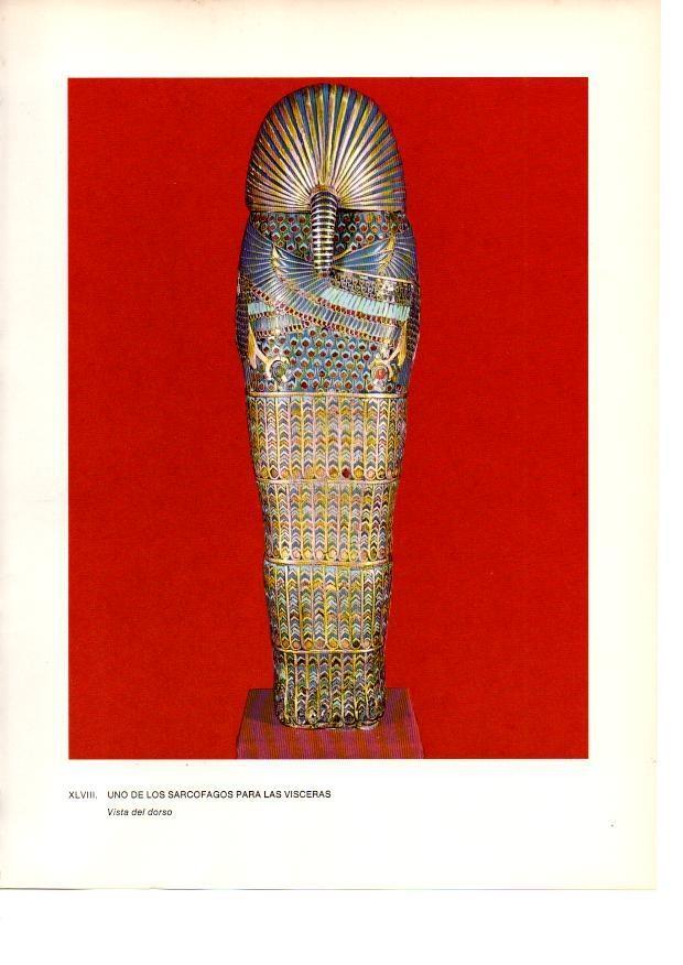 LAMINA 27950: Dorso de un sarcofago para visceras de la tumba de Tutankhamon