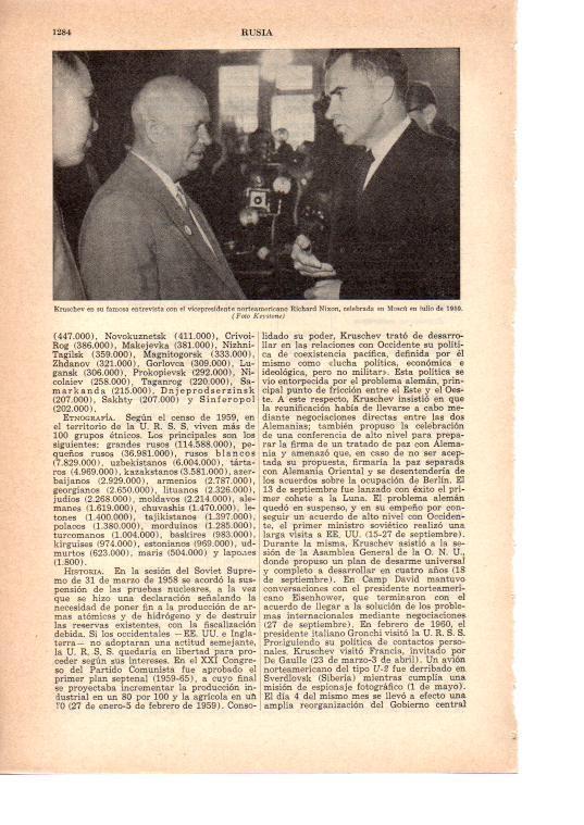 LAMINA 38836: Kruschev y Richard Nixon en 1959