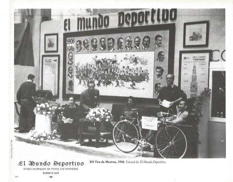 LAMINA V02468: XIV Fira de Mostres 1946. Estand El Mundo Deportivo