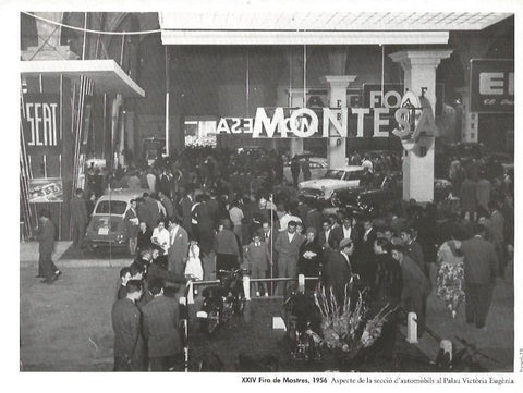 LAMINA V02488: XXIV Fira de Mostres 1956. Seccions de automoviles en Palau Victoria Eugenia