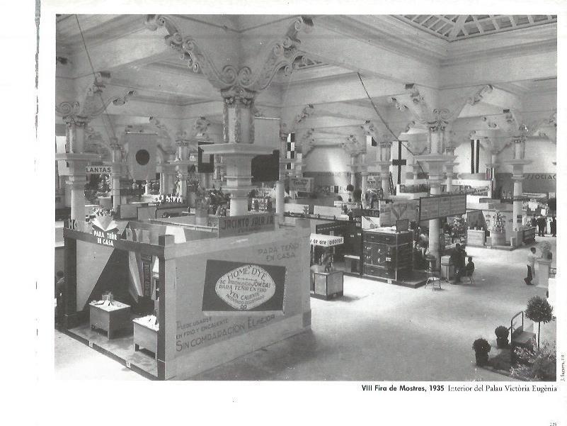 LAMINA V02439: VIII Fire de Mostres 1935. Interior Palau Victoria Eugenia
