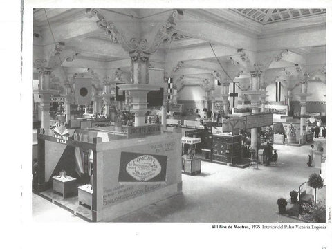 LAMINA V02439: VIII Fire de Mostres 1935. Interior Palau Victoria Eugenia