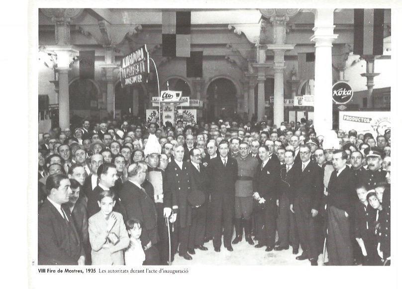 LAMINA V02445: VIII Fire de Mostres 1935. Autoridades en el acto inagural