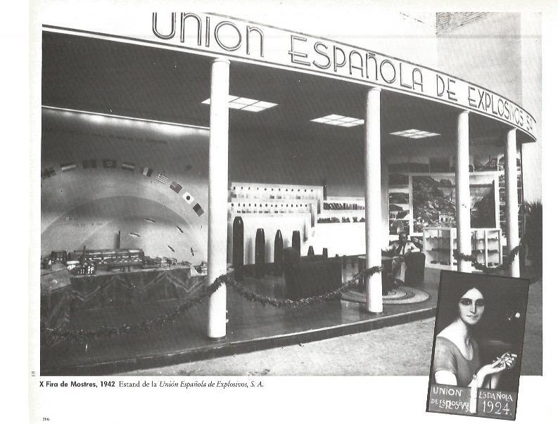 LAMINA V02457: X Fira de Mostres 1942. Estand Union Española de Explosivos, S.A