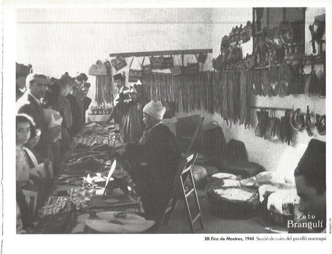 LAMINA V02460: XII Fira de Mostres 1944. Seccion de cueros del pabellon marroqui