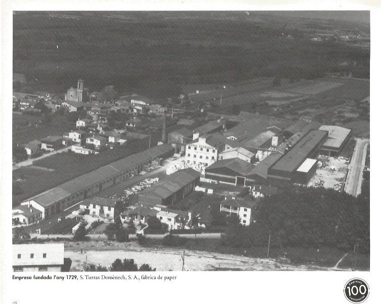 LAMINA V02528: Vista aerea S. Torras Domenech, S.A. fabrica de papel