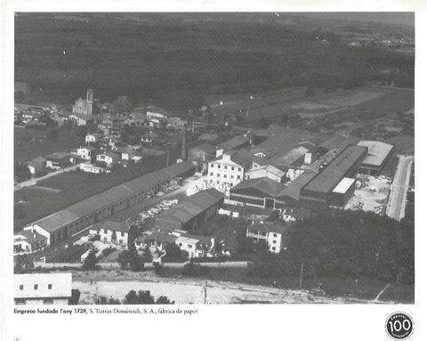 LAMINA V02528: Vista aerea S. Torras Domenech, S.A. fabrica de papel