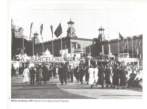 LAMINA V02437: VIII Fire de Mostres 1935. Plaça de la Font Magica