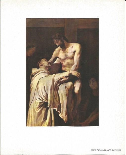 LAMINA V02126: Cristo abrazado a San Bernardo por F. Ribalta