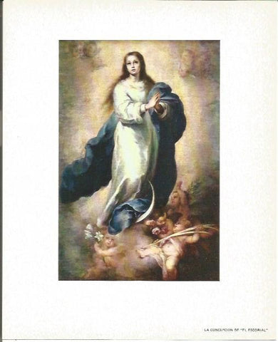 LAMINA V02092: La Concepcion de El Escorial por Murillo
