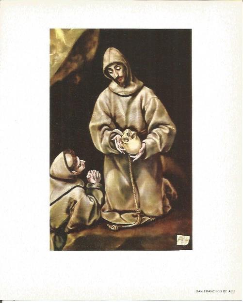 LAMINA V02100: San Francisco de Asis por El Greco