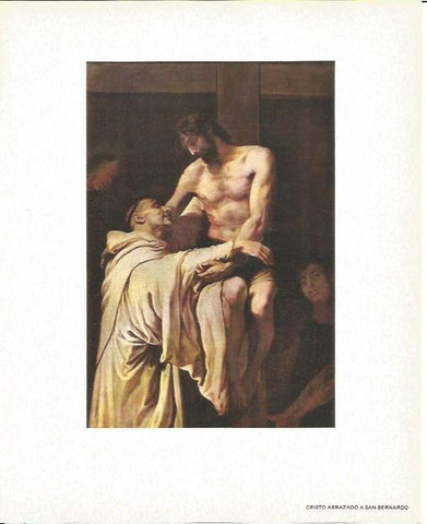 LAMINA V02101: Cristo abrazado a San Bernardo por F. Ribalta