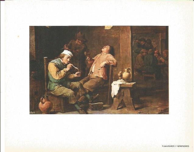 LAMINA V02102: Fumadores y bebedores por David Teniers II