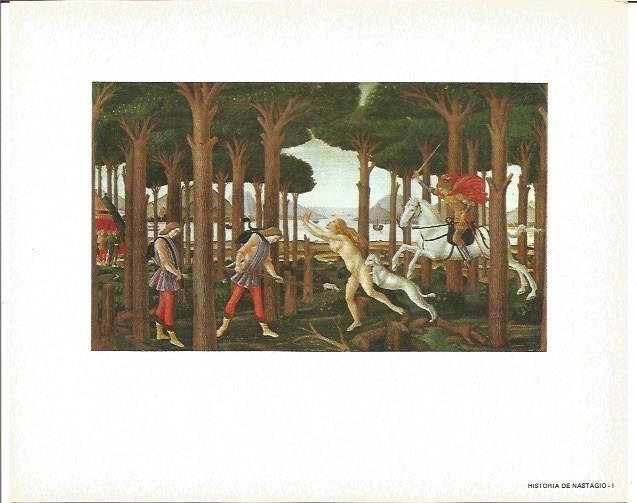 LAMINA V02108: Historia de Nastagio por Botticelli