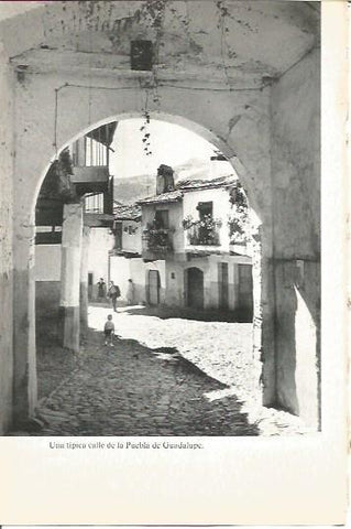 LAMINA V02085: Caceres. Tipica calle de la Puebla de Guadalupe
