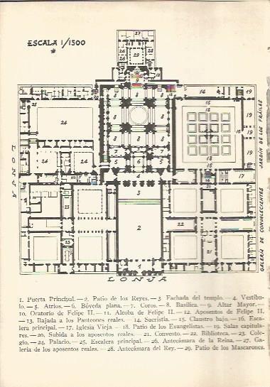 LAMINA V01998: El Escorial. Planta de El Escorial