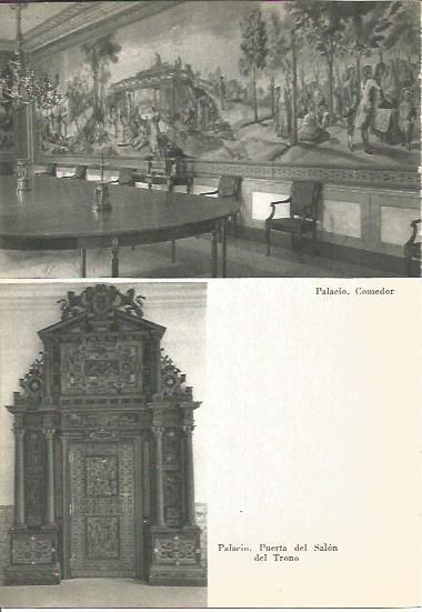 LAMINA V02014: El Escorial. Comedor y Puerta del Salon del Trono en el Palacio