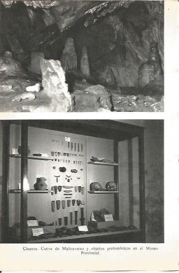 LAMINA V02023: Caceres. Cueva de Maltravieso y objetos prehistoricos 