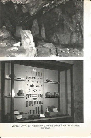 LAMINA V02023: Caceres. Cueva de Maltravieso y objetos prehistoricos 
