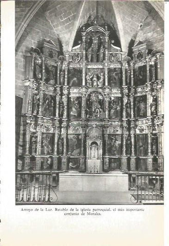 LAMINA V02064: Caceres. Retablo iglesia parroquial por Morales, Arroyo de la Luz