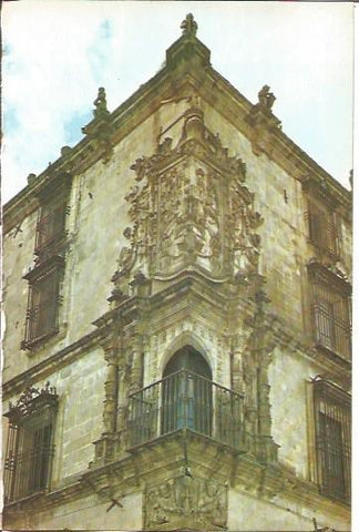 LAMINA V02076: Caceres. Balcon de la esquina del Palacio de la Conquista 
