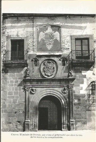 LAMINA V02038: Caceres. Fachada Palacio de Ovando