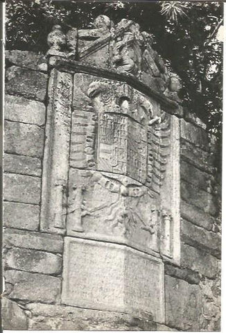LAMINA V02046: Caceres. Escudo imperial de Carlos V en la huerta del Monasterio de Yuste