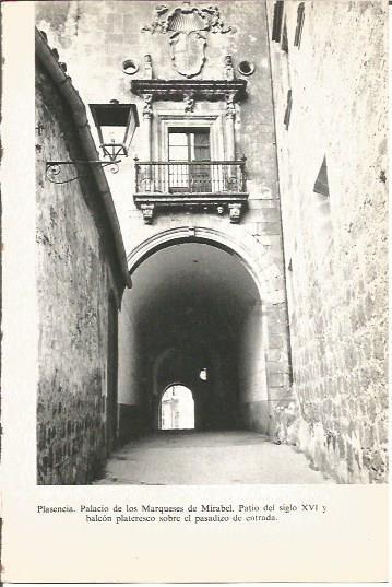 LAMINA V02050: Caceres. Palacio de los Marqueses de Mirabel en Plasencia