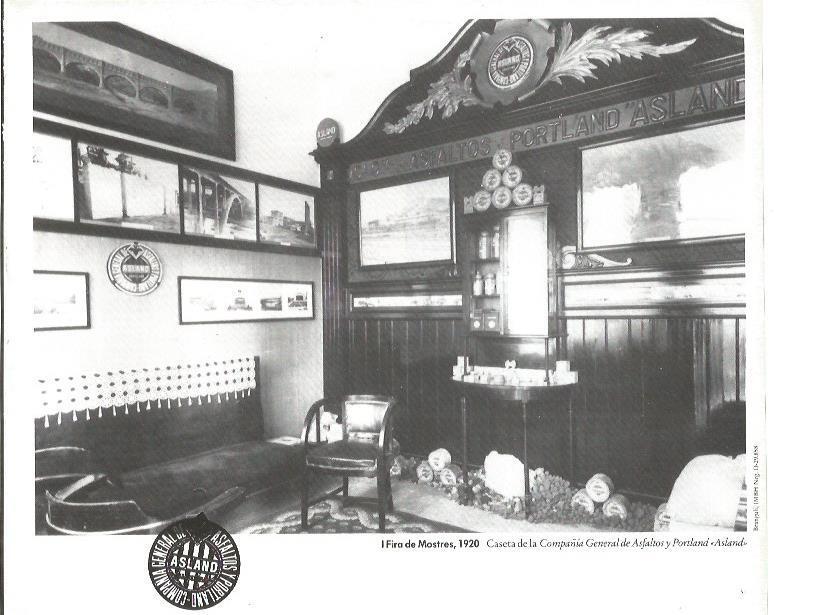 LAMINA V02362: I Fira de Mostres 1920. Caseta de la Compañía General de Asfaltos y Portland Asland