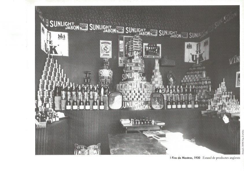 LAMINA V02371: I Fira de Mostres 1920. Estand de productos ingleses