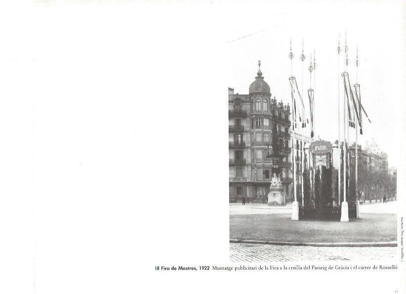 LAMINA V02374: III Fira de Mostres 1922. Montaje publicitario en Passeig de Gracia 