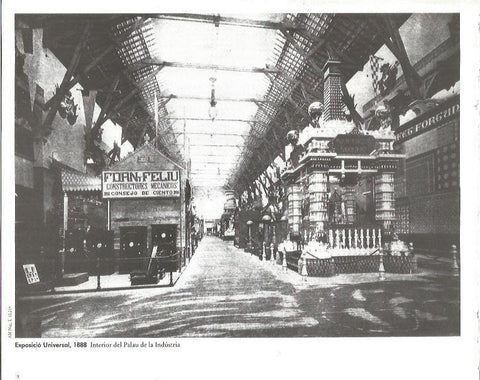 LAMINA V02346: Exposicio Universal 1888. Interior del Palacio de Industria