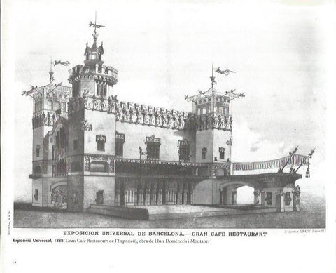 LAMINA V02345: Exposicio Universal 1888. Gran Café de la Exposición de Domenech i Montaner