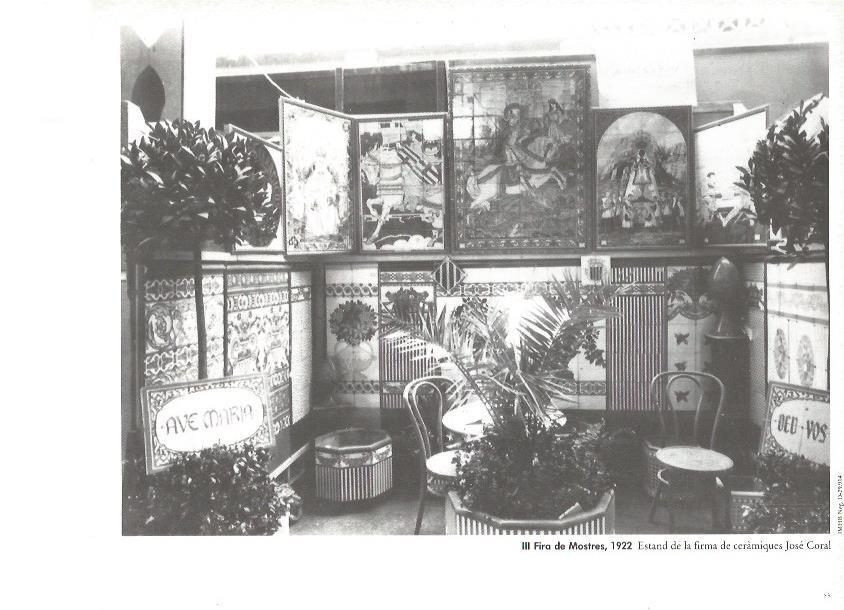 LAMINA V02378: III Fira de Mostres 1922. Estand Ceramicas Jose Coral