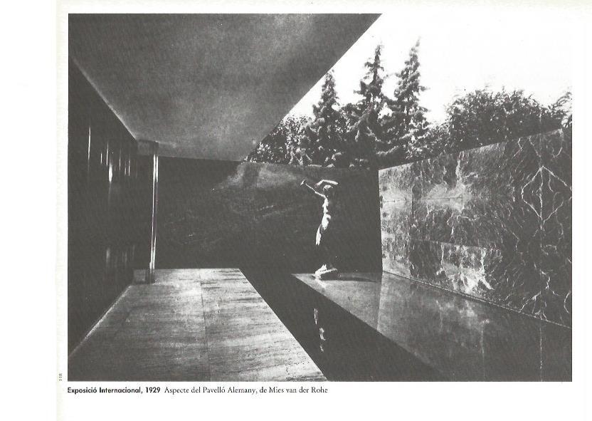 LAMINA V02410: Exposicio Internacional 1929. Interior pabellon aleman por Mies van der Rohe