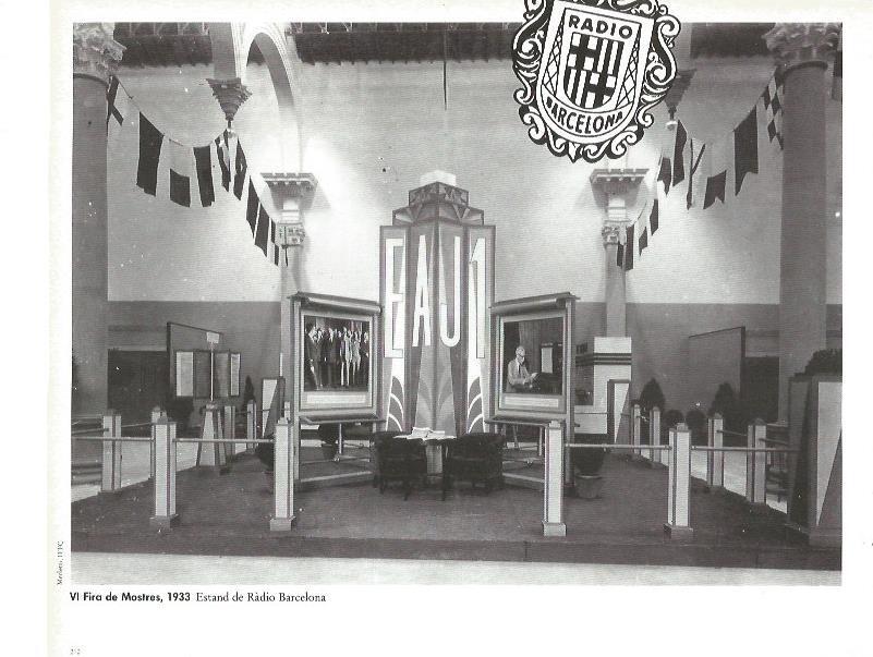 LAMINA V02433: VI Fira de Mostres 1933. Estand Radio Barcelona