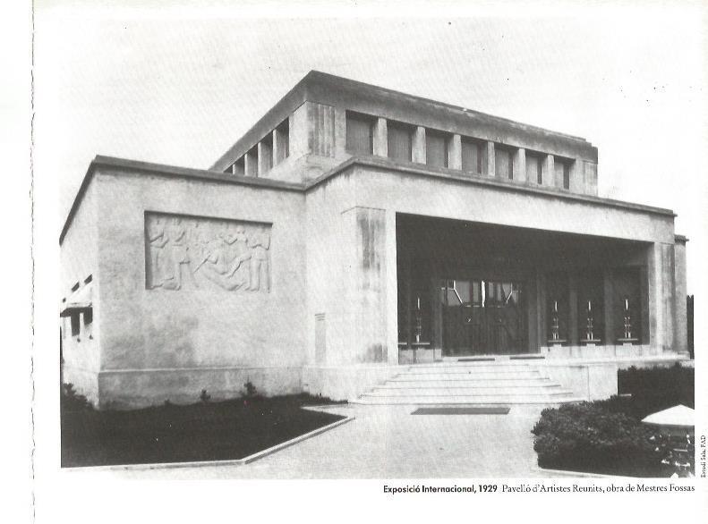 LAMINA V02408: Exposicio Internacional 1929. Pavellon de Artistas Reunidos por Mestres Fossas