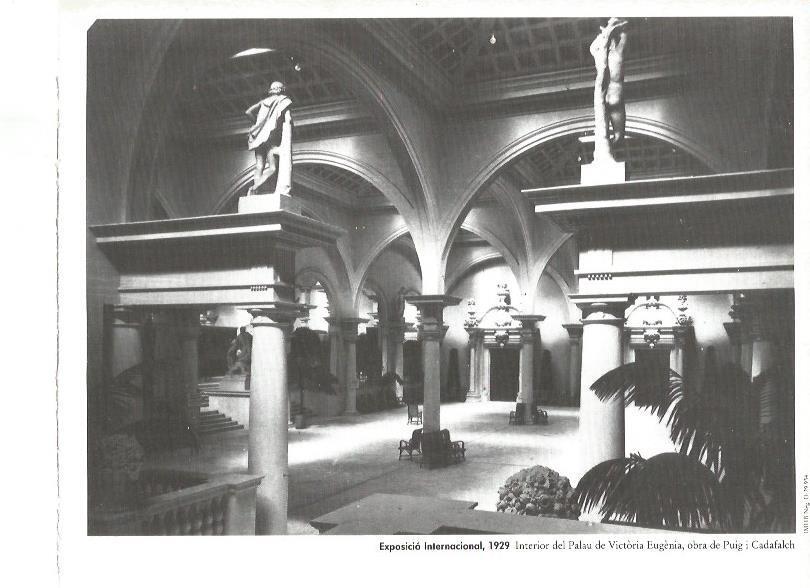 LAMINA V02407: Exposicio Internacional 1929. Interior Palau Victoria Eugenia por Puig i Calafalch