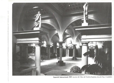 LAMINA V02407: Exposicio Internacional 1929. Interior Palau Victoria Eugenia por Puig i Calafalch