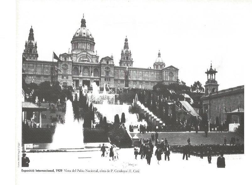 LAMINA V02405: Exposicio Internacional 1929. Vista Palau Nacional por P. Cendoya y E. Cata