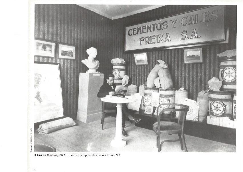 LAMINA V02380: III Fira de Mostres 1922. Estand Cementos Freixa
