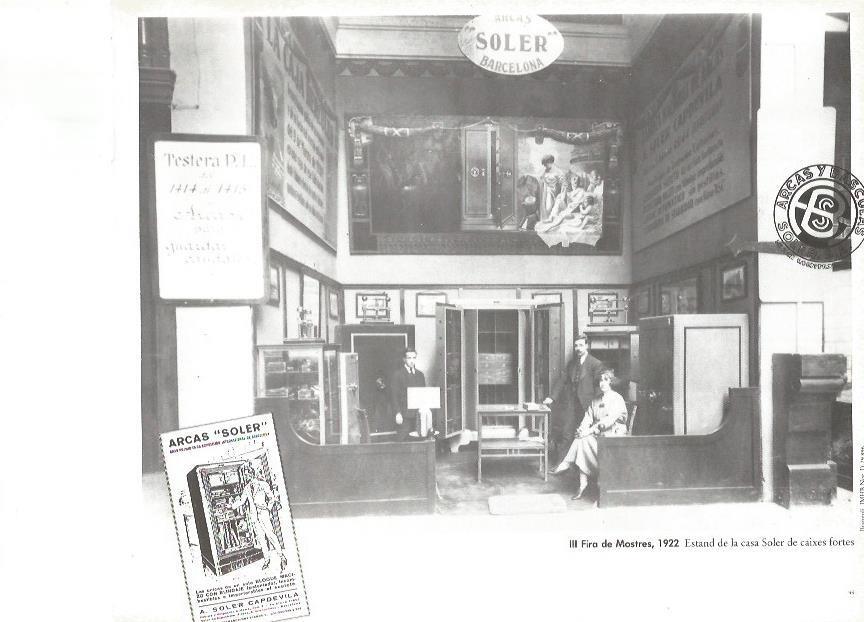 LAMINA V02385: III Fira de Mostres 1922. Estand Casa Soler de cajas fuertes